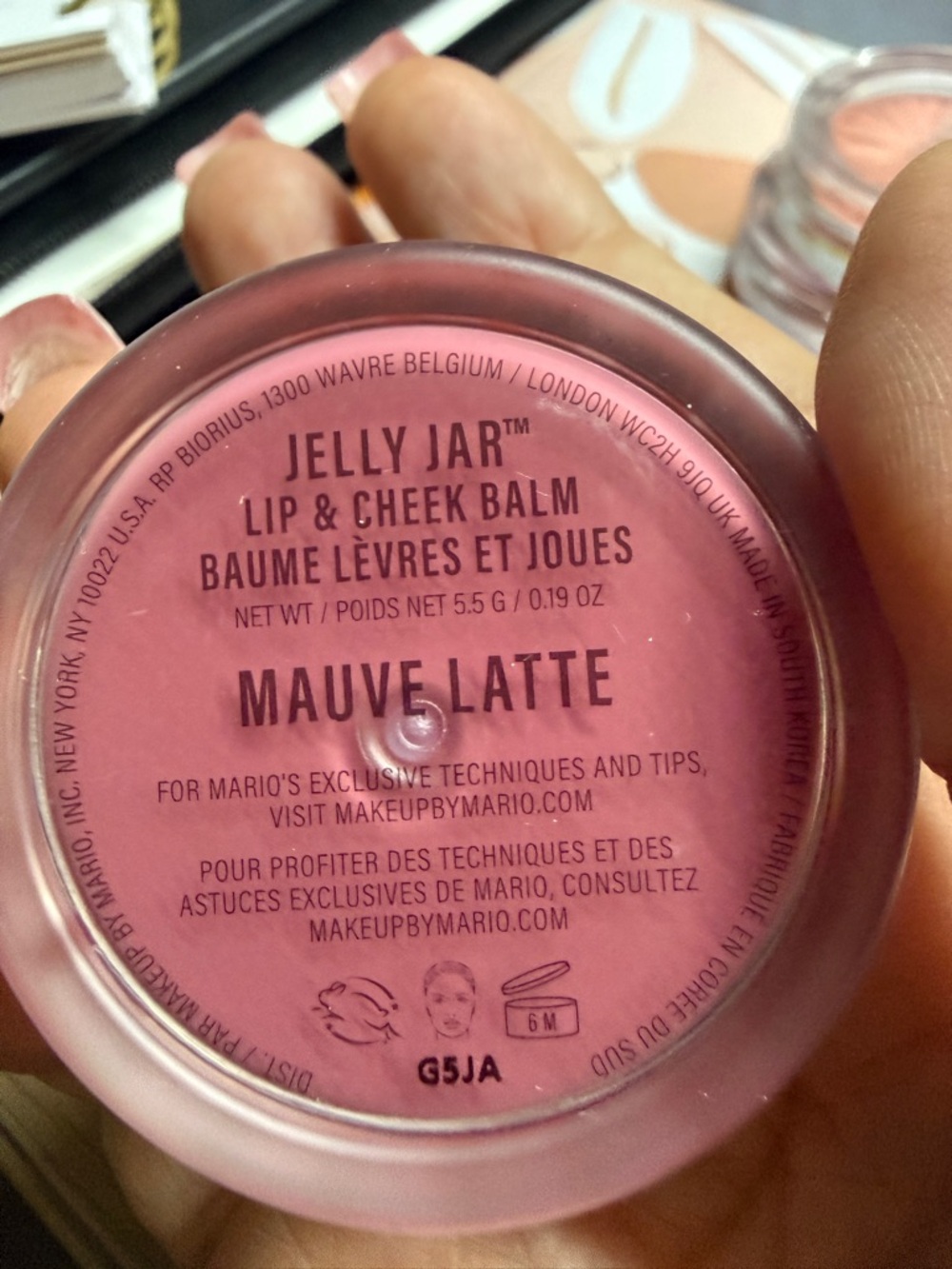 Makeup By Mario Jelly Jar Lip & Cheek Balm — Mauve Latte Pink - Picture 2 of 2